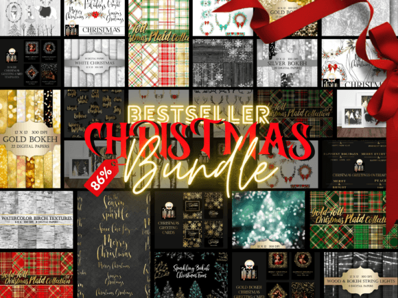 BESTSELLER Christmas Graphics Bundle: Festive Illustrations