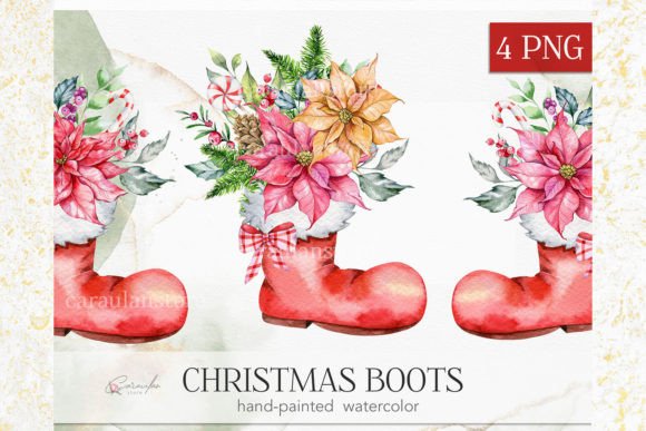 Christmas Floral Watercolor Illustrations Review