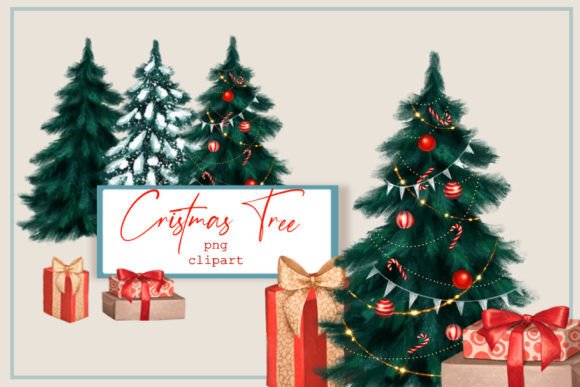 Christmas Tree Clipart: Premium Illustrations for Branding