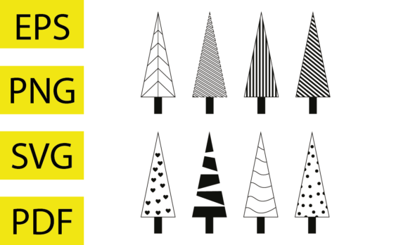 Christmas Tree Sublimation Clipart for Illustrations