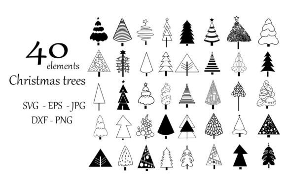Christmas Trees SVG: Festive Illustrations for Crafters