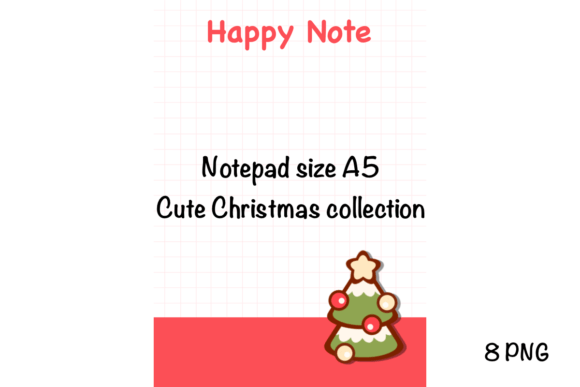Cute Christmas Notepad Size A5: Festive Illustrations for Brands