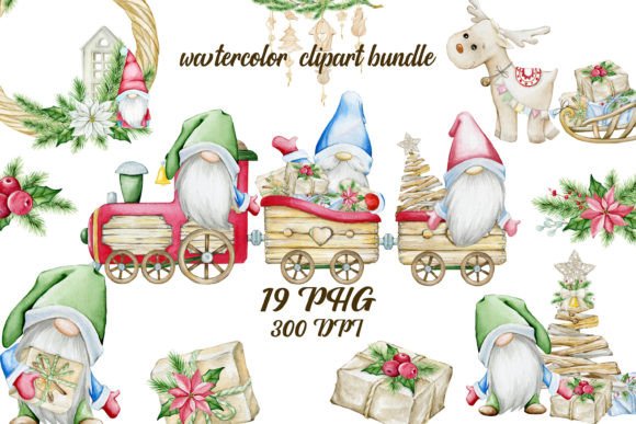 Gnomes Christmas Bundle: Festive Illustrations