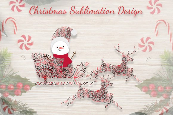 Merry Christmas Sublimation Design - 1: Festive Illustrations