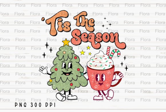 Tis the Season Retro Tree: Perfect Illustrations